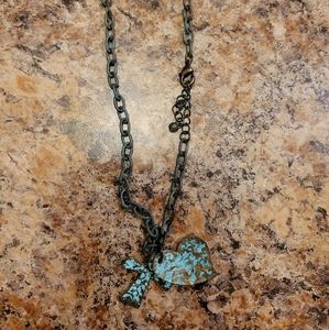 Rustic turquoise necklace